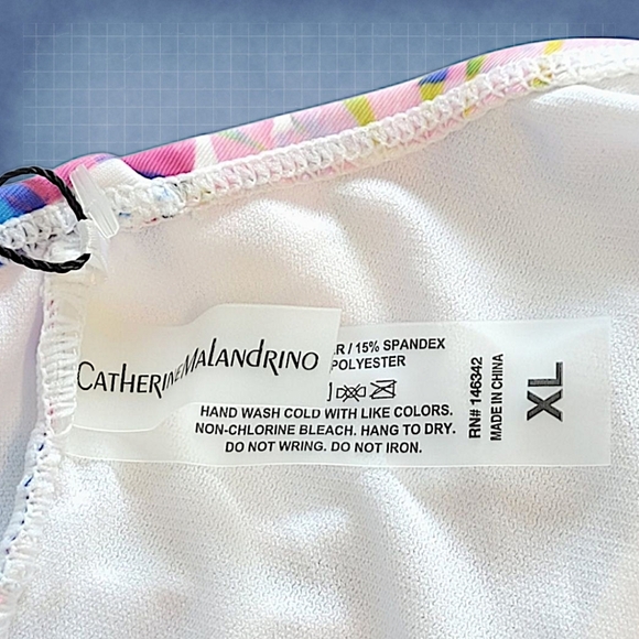 🆑️ CLEARANCE One Piece Side Ruching Rainforest Print Swimsuit Size XL - Picture 8 of 12